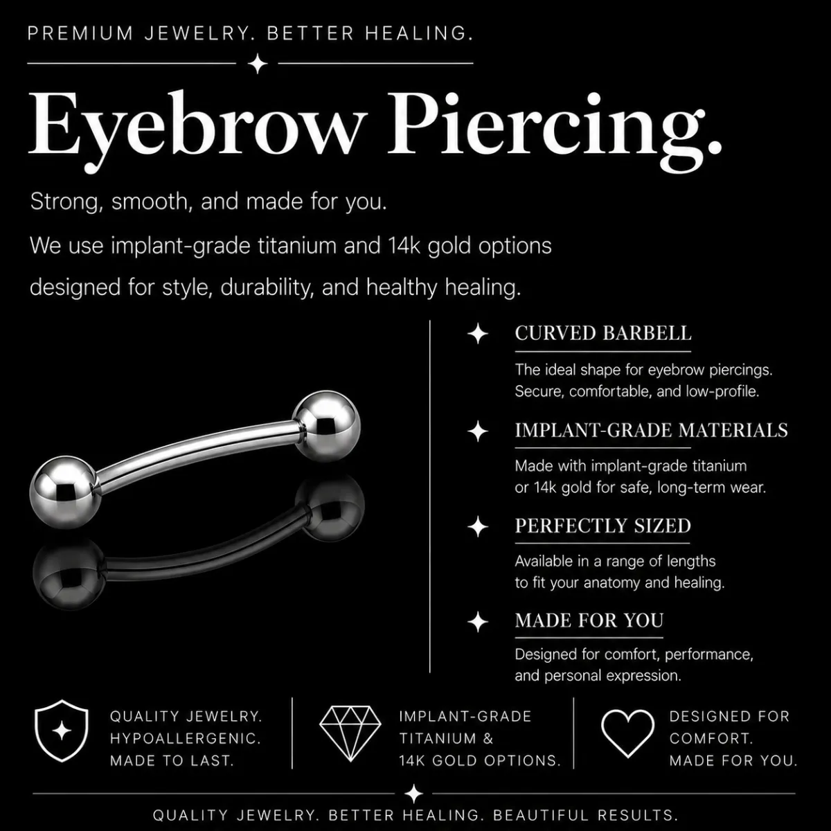 eyebrow piercing jewelry