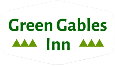 Horizontal lodge wordmark logo with pine icon, photorealistic, for masthead