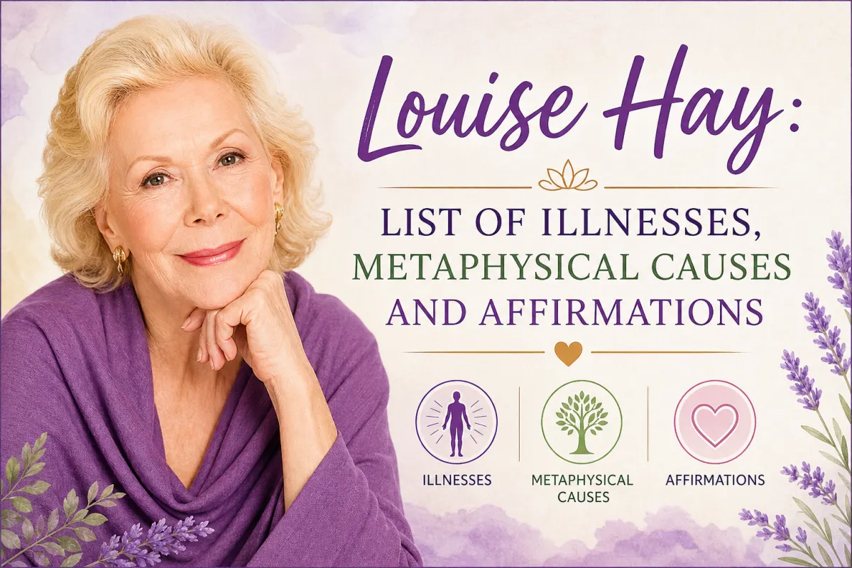 Louise Hay : List of Illnesses, Metaphysical Causes and Affirmations Post
