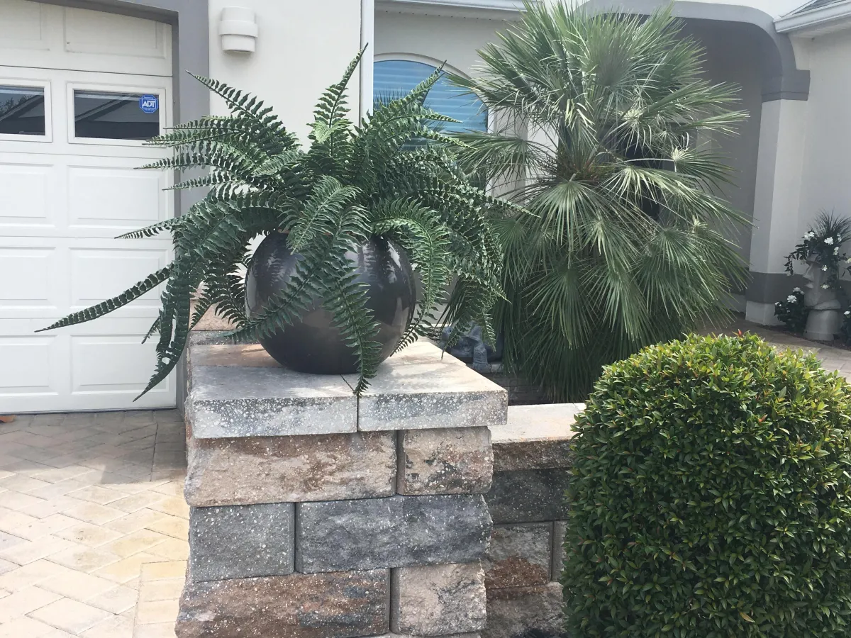 Artificial Outdoor Faux Fern in large container