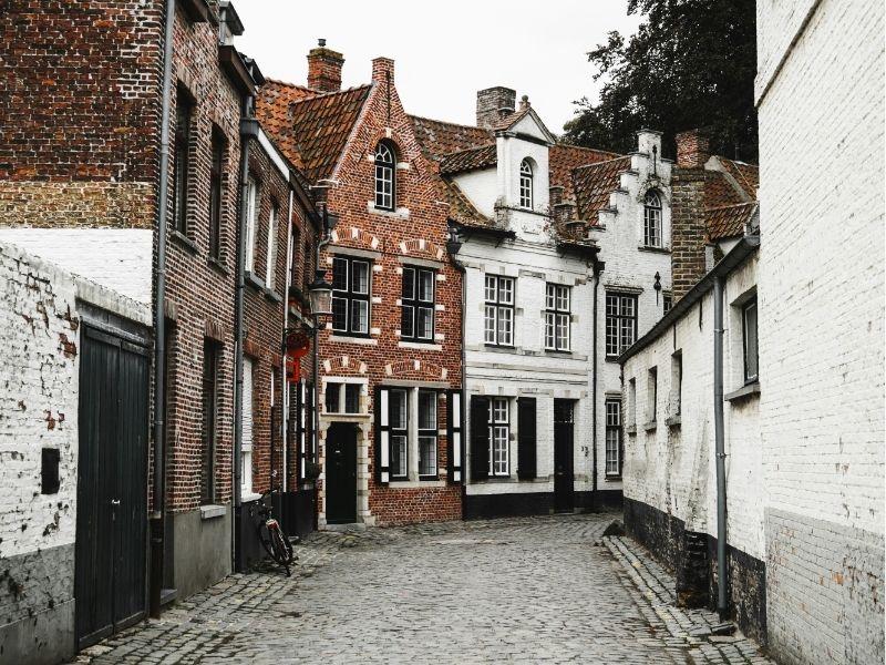 Quaint cobblestone alleyway in Europe, perfect for exploring ancestral roots and local history