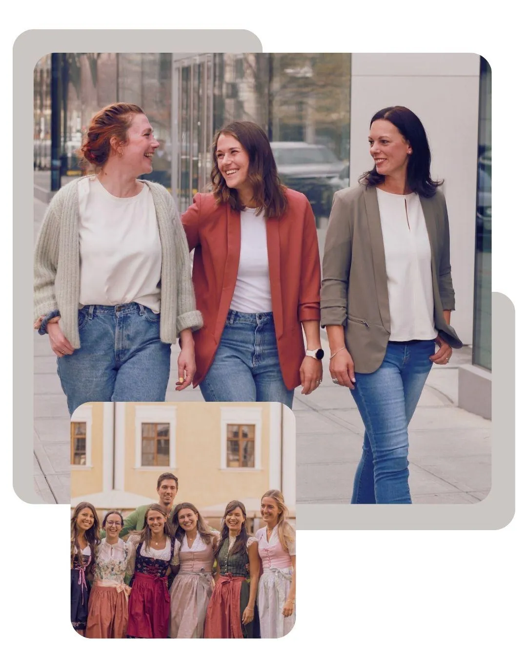 Two skiers in front of snow-covered Alps at sunset, enjoying European ski trip with stunning mountain landscape in the background