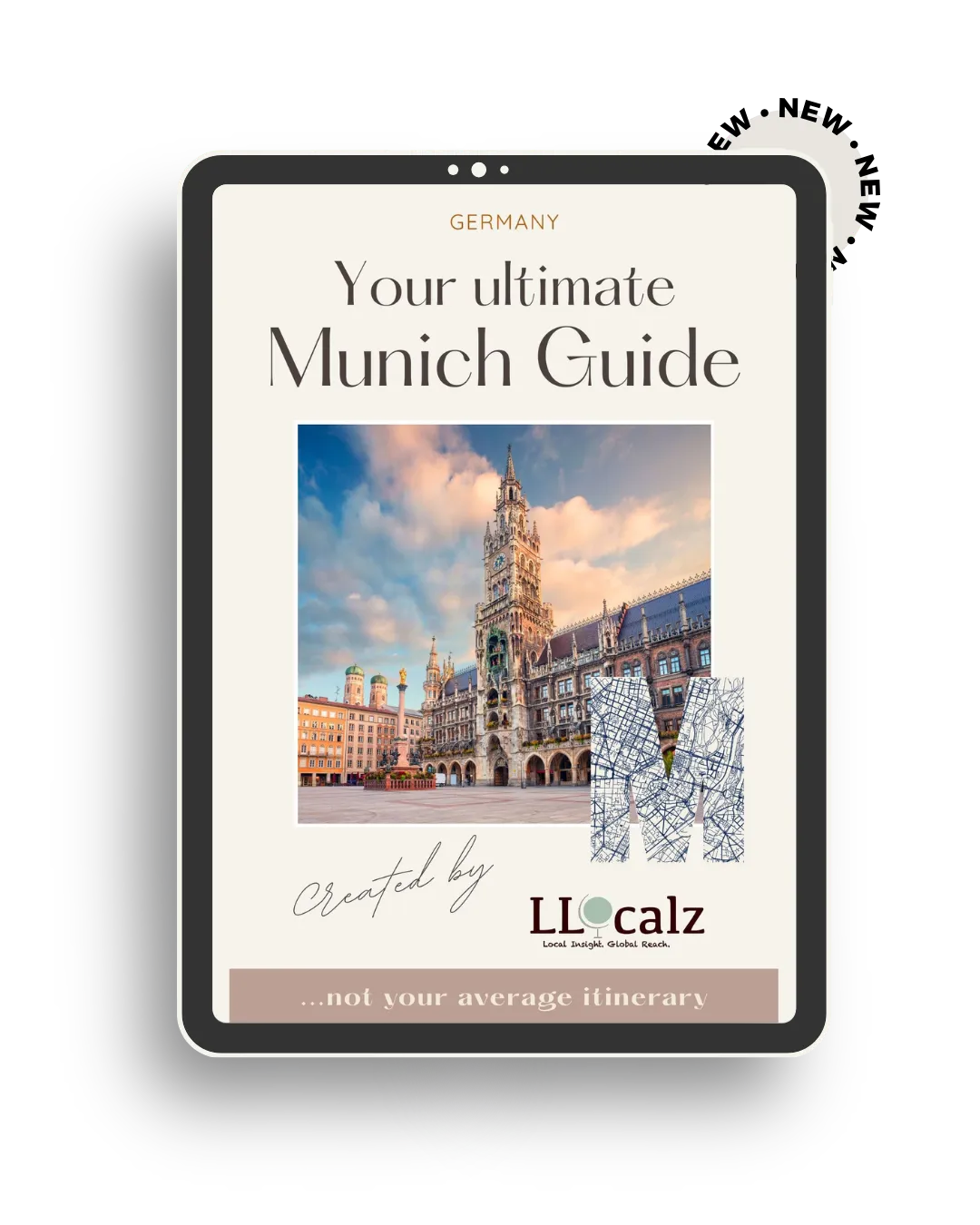 Munich itinerary and travel guide cover – maps, food recommendations, and must-see sights.