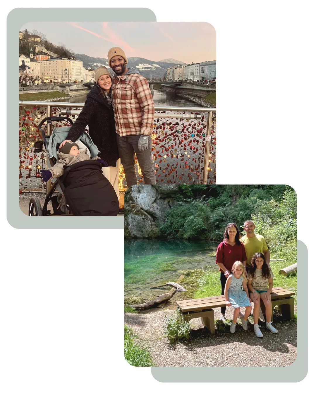Co-founders of LLocalz traveling in Europe with their families, experienced European family travel experts