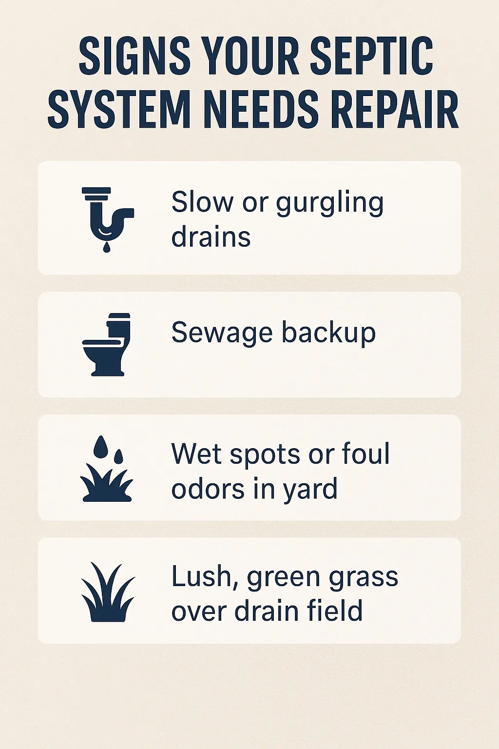 signs your septic system needs repaired