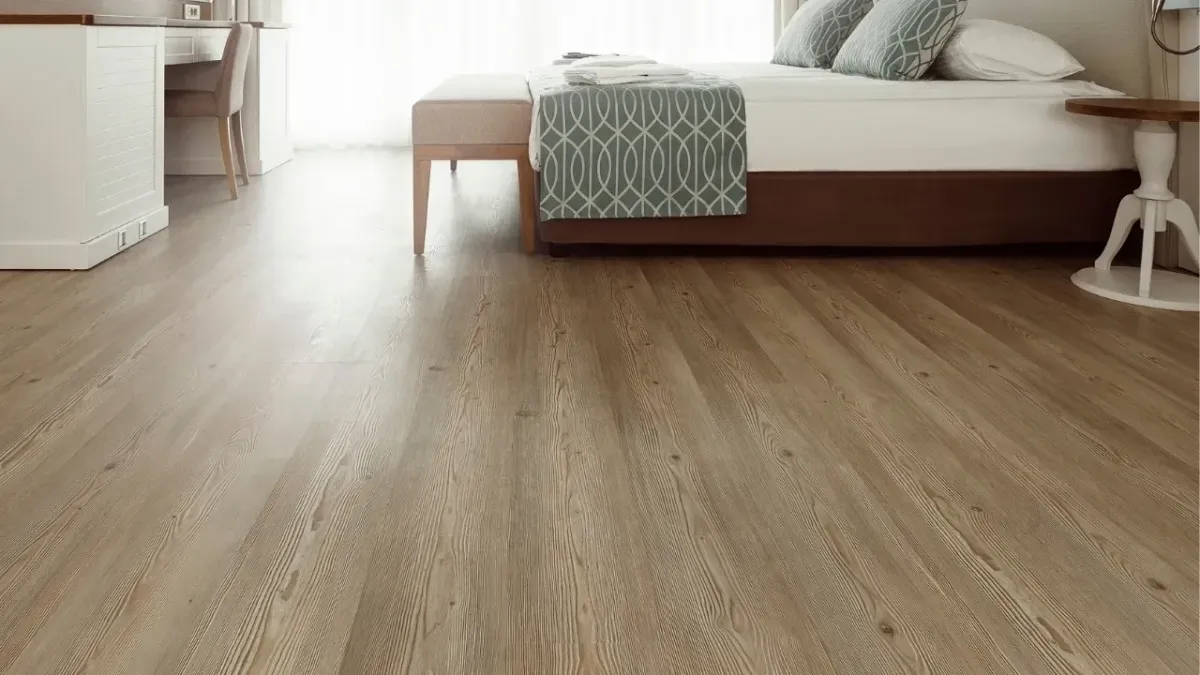 waterproof laminate flooring installation Indianapolis IN bedroom neutral tones