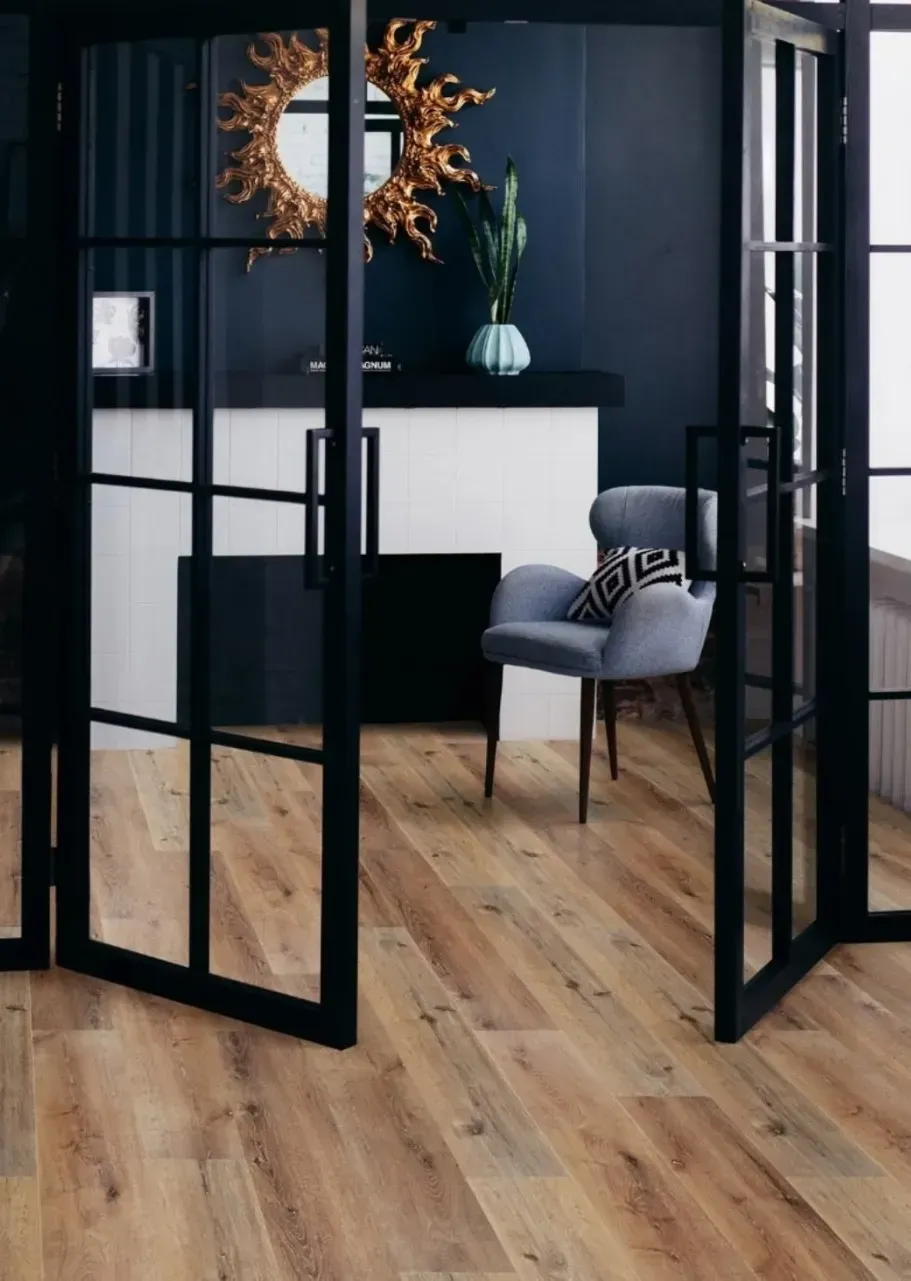 Professional hardwood floor installation in Indianapolis IN in modern residential interior by Transitional Flooring Professionals