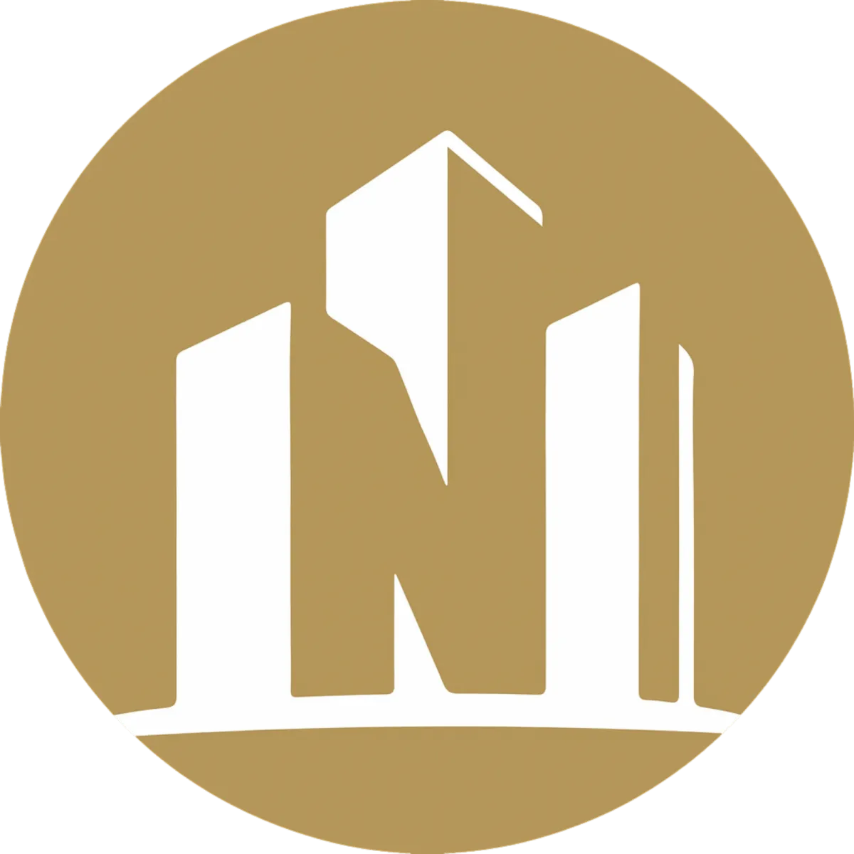 Gold logo of NAVRAJ AIR SYSTEMS with stylized building design on black, representing professional HVAC services in the greater toronto area, gta