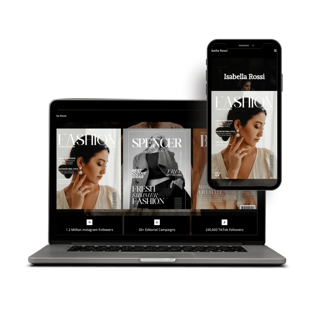 laptop showing Professional and creative custom website design tailored to your brand's needs.