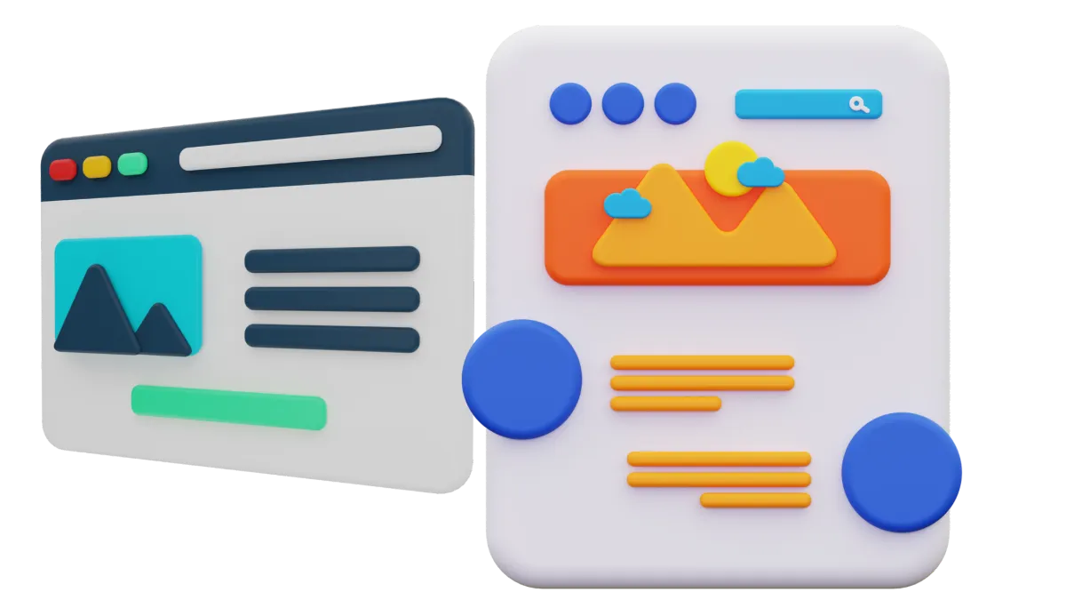 Landing page design portfolio with industry-specific examples