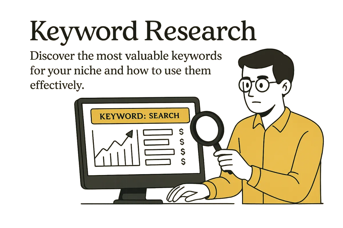 SEO expert analyzing website keywords and rankings