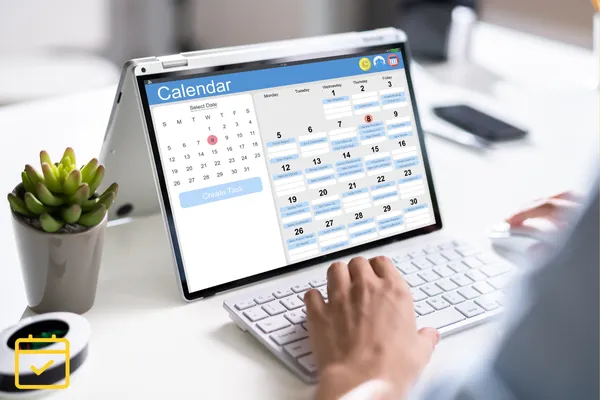 Appointment booking calendar integrated into business website