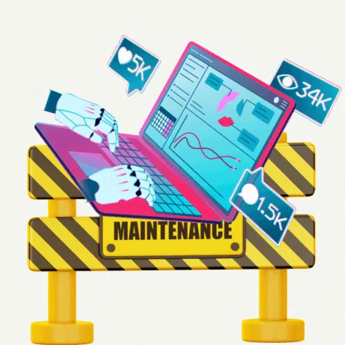 Website Management Service performing routine maintenance on laptop