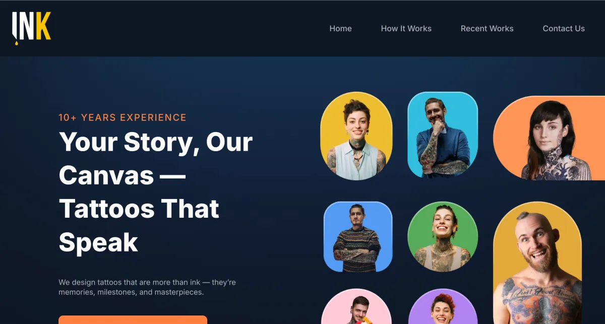 Modern custom web design startup template for small business websites