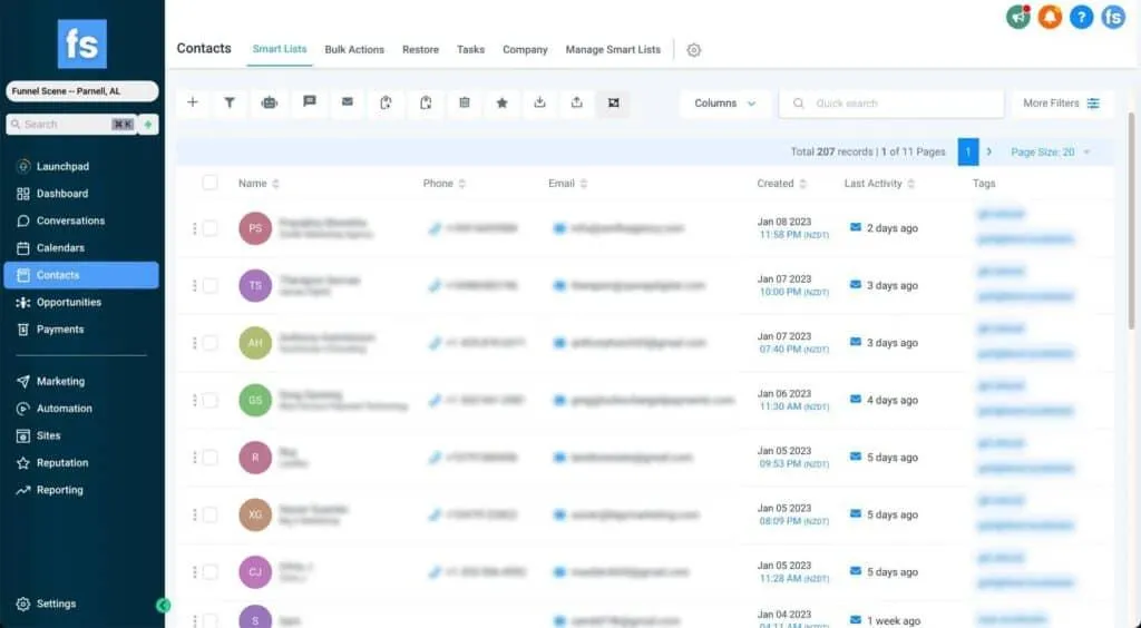 CRM system dashboard embedded in custom web design for tracking leads, customer data, and automated follow-ups.