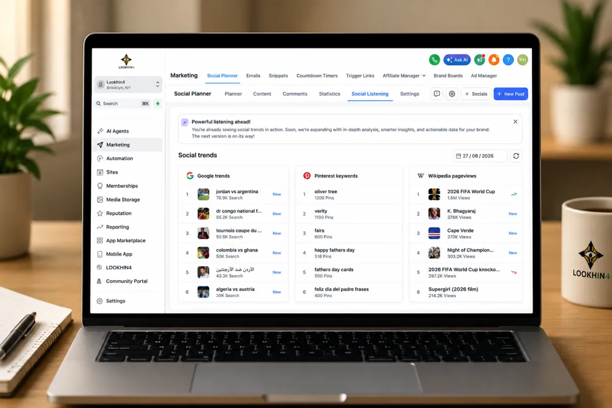 Business social media planning tool