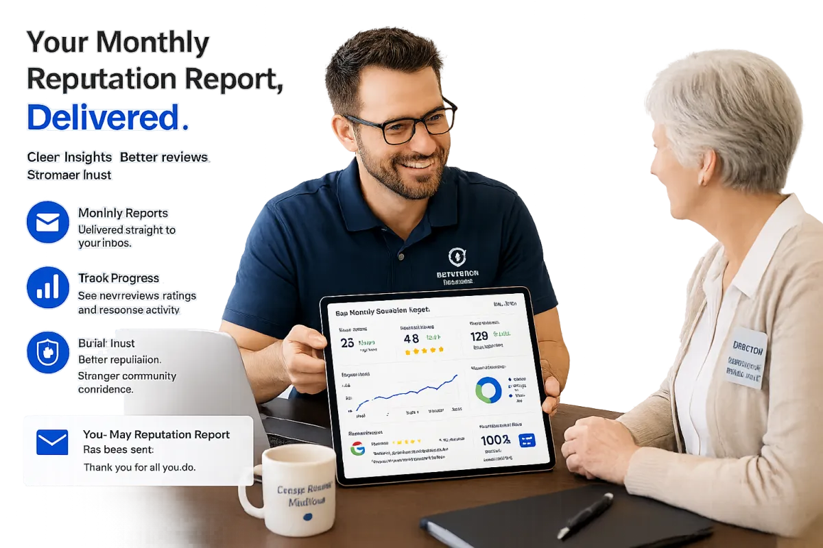 Medical office sending automated patient review requests
