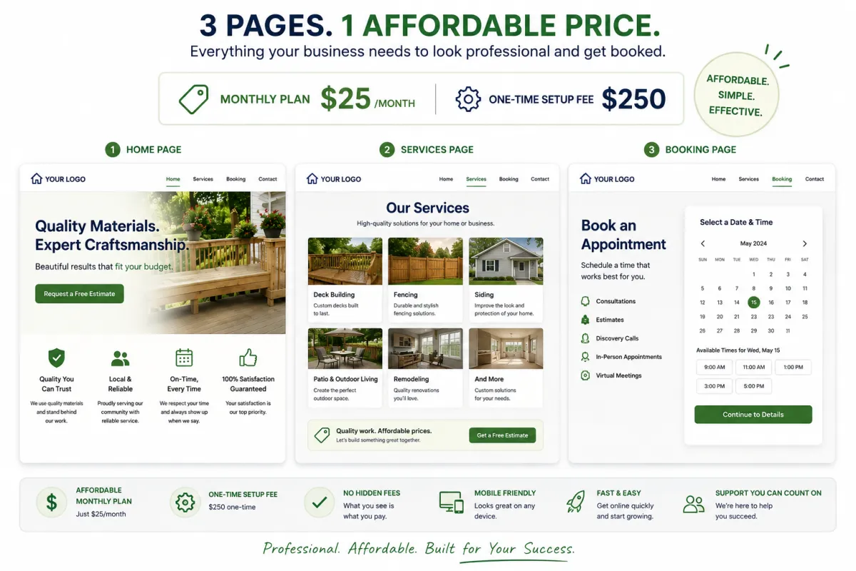Mobile-friendly website design for local businesses.