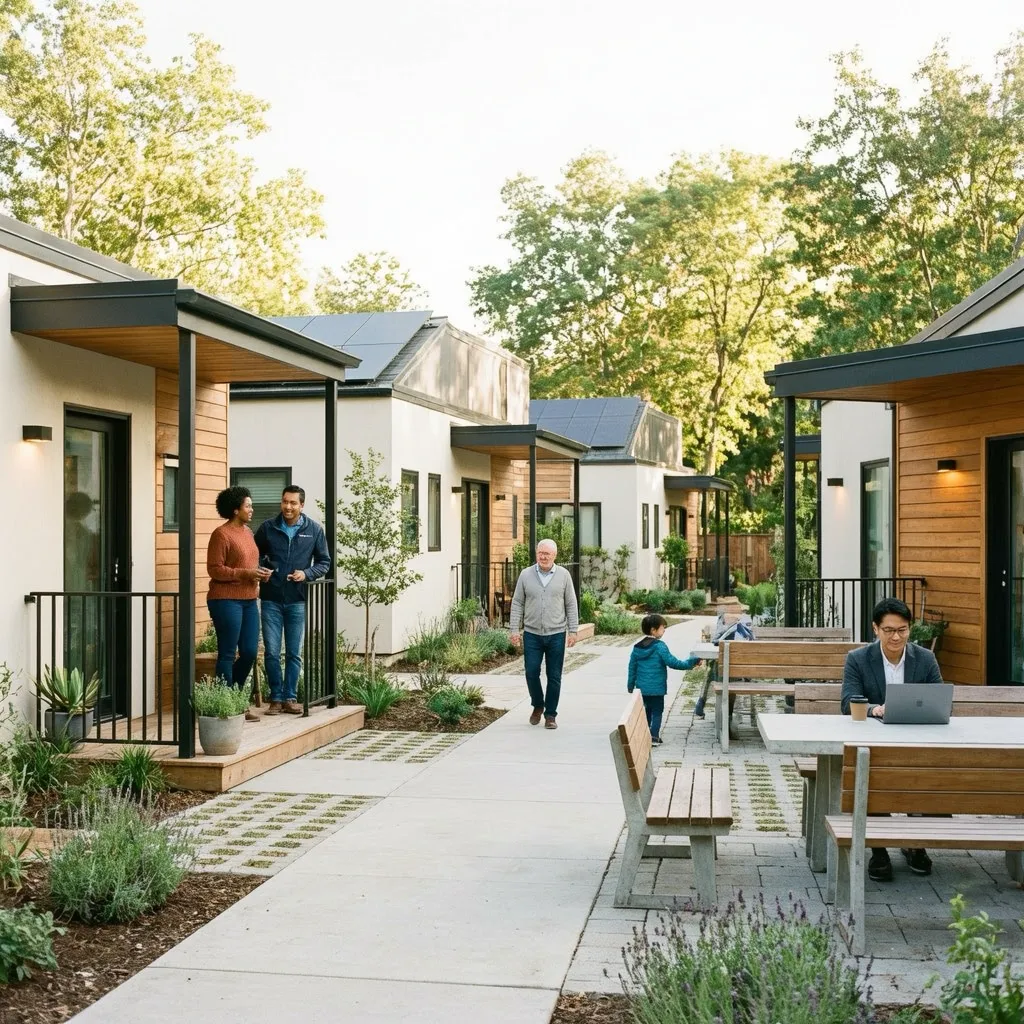 three person standing near wall inside building