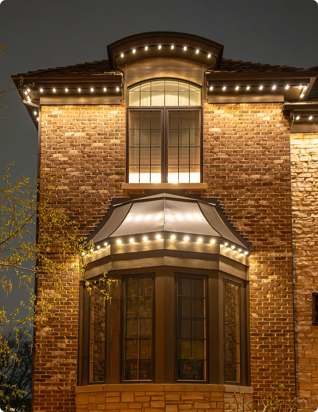 Modern car headlight with led strip