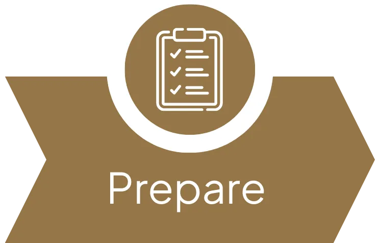 Prepare’ in the Life Unlimited framework. Highlights the process of planning, setting intentions, and equipping oneself with the mindset and tools needed for aligned action and personal growth.