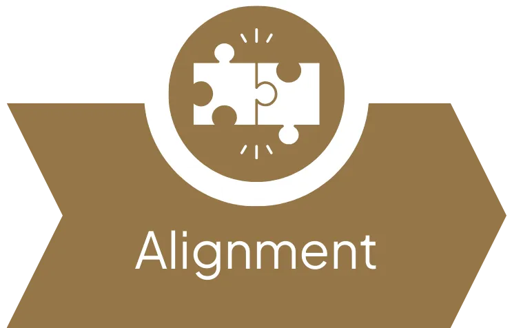 Visual for Life Unlimited Alignment program. Focuses on helping individuals align their thoughts, emotions, and actions for clarity and inner balance. Features a structured, clean design emphasizing personal growth and self-awareness.