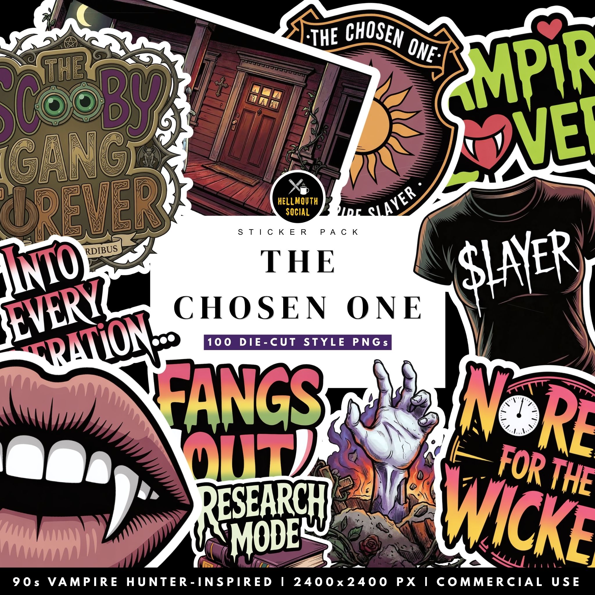 The Chosen One Vampire Slayer-themed Digital Sticker Pack