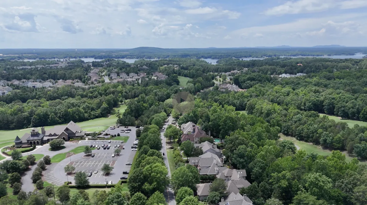 Aerial view of The Palisades luxury residential community in Charlotte, North Carolina.