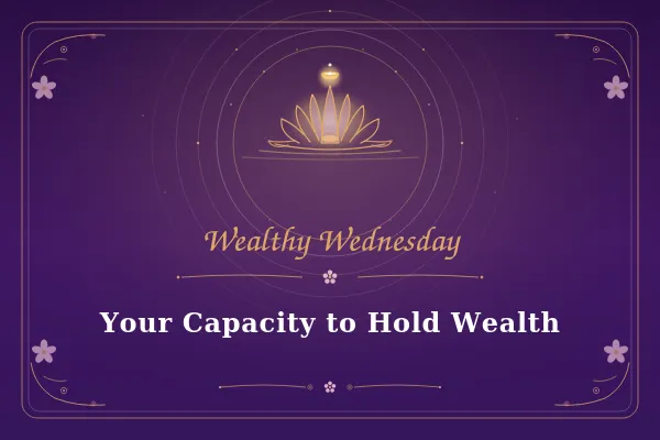 ๐ธ Wealthy Wednesday: Your Capacity to Hold Wealth ๐ธ