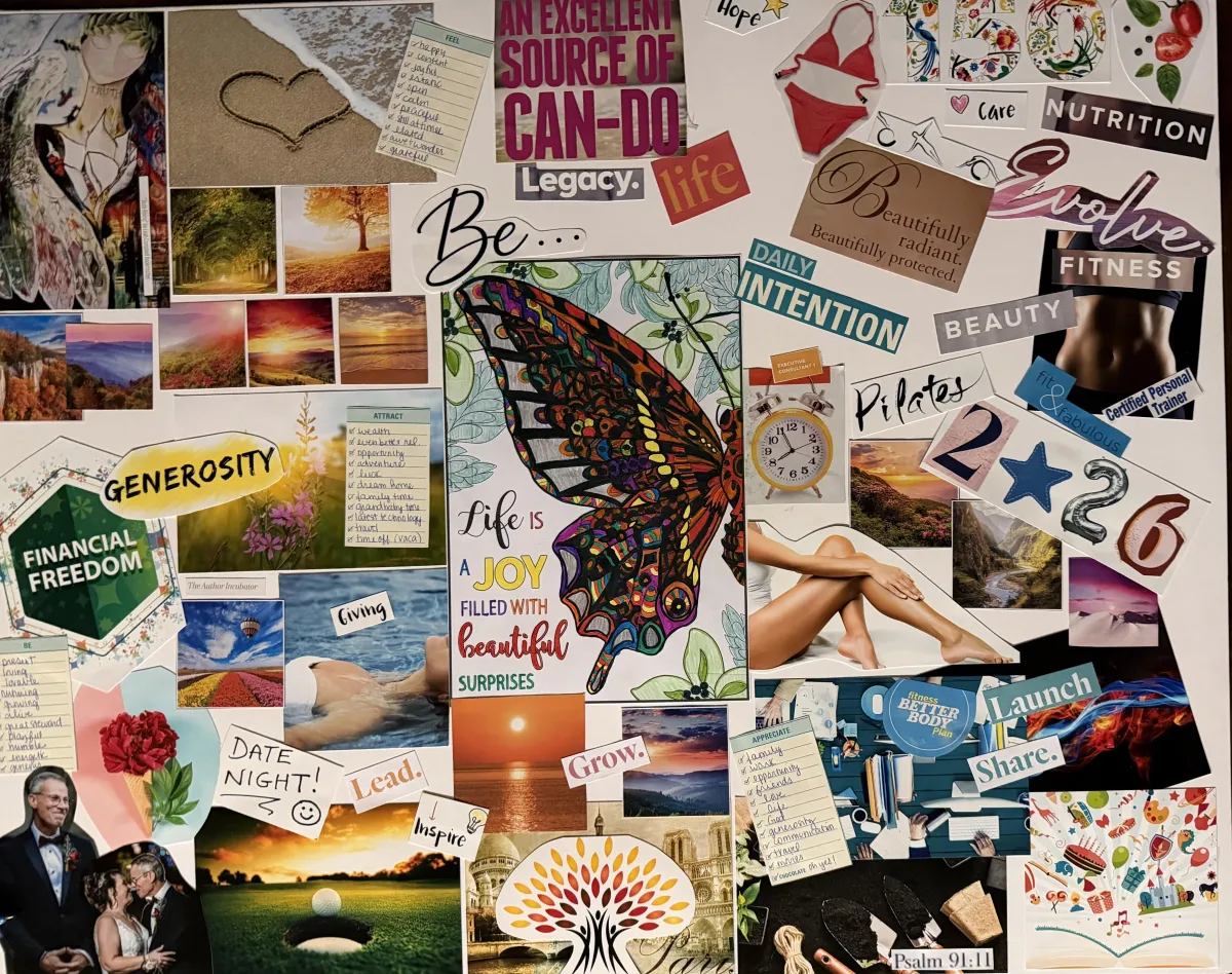 vision board, pilates