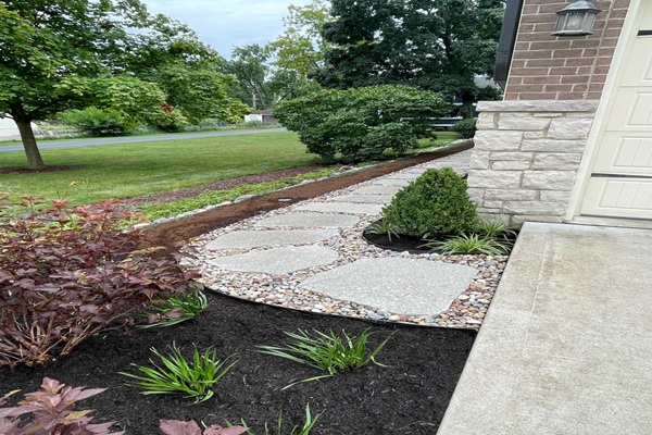 Side Yard Walkway Installation in Elmhurst, IL | Stone Path Design