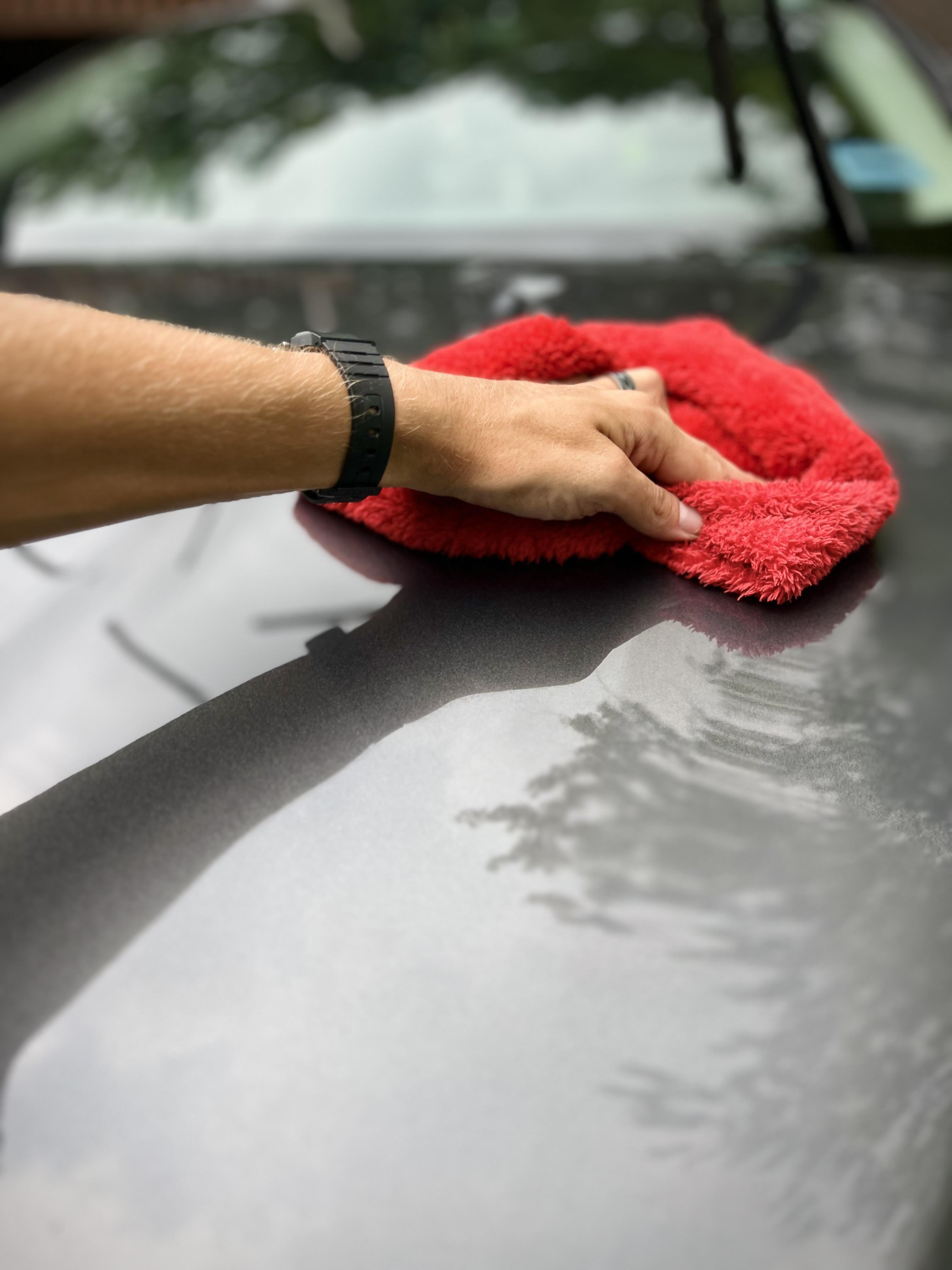 Wash Dawgs Detail polishing a car.