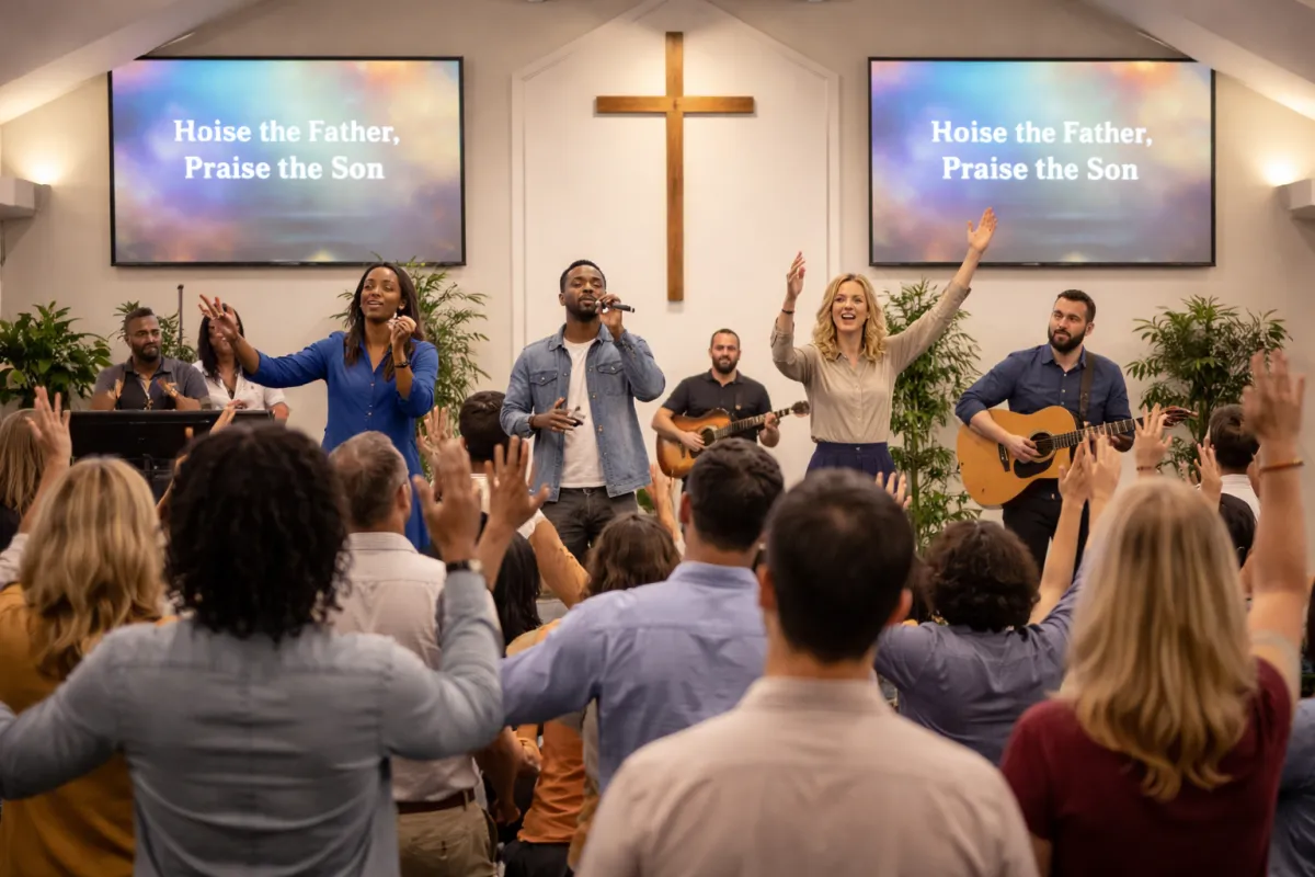 Pastor reviewing AI-driven ministry insights dashboard