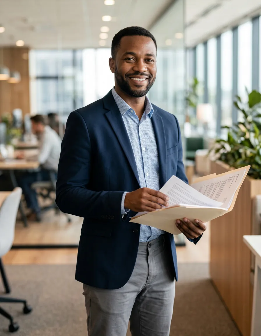 Executive leader in a focused professional setting