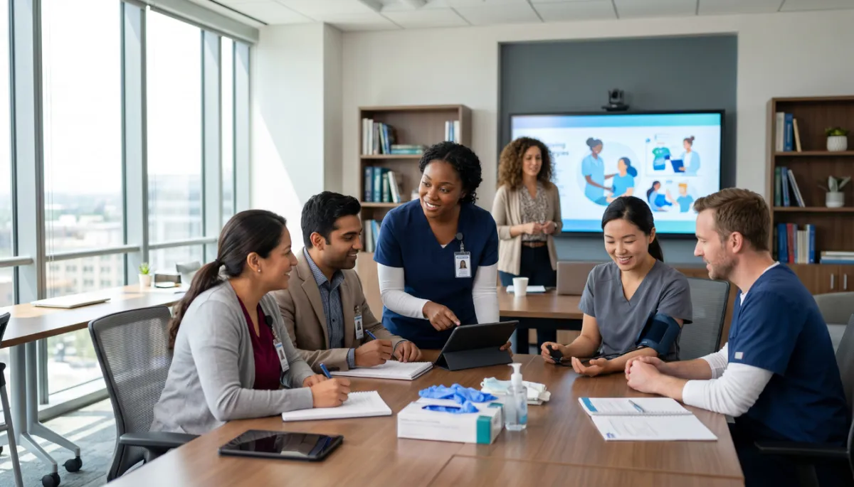 In-person classroom training setting for healthcare organizations