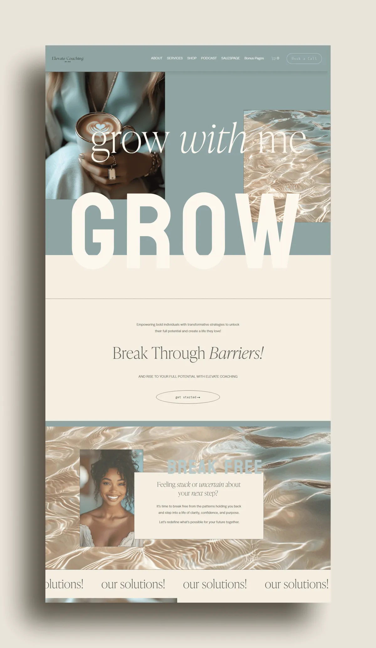 Course displayed on devices