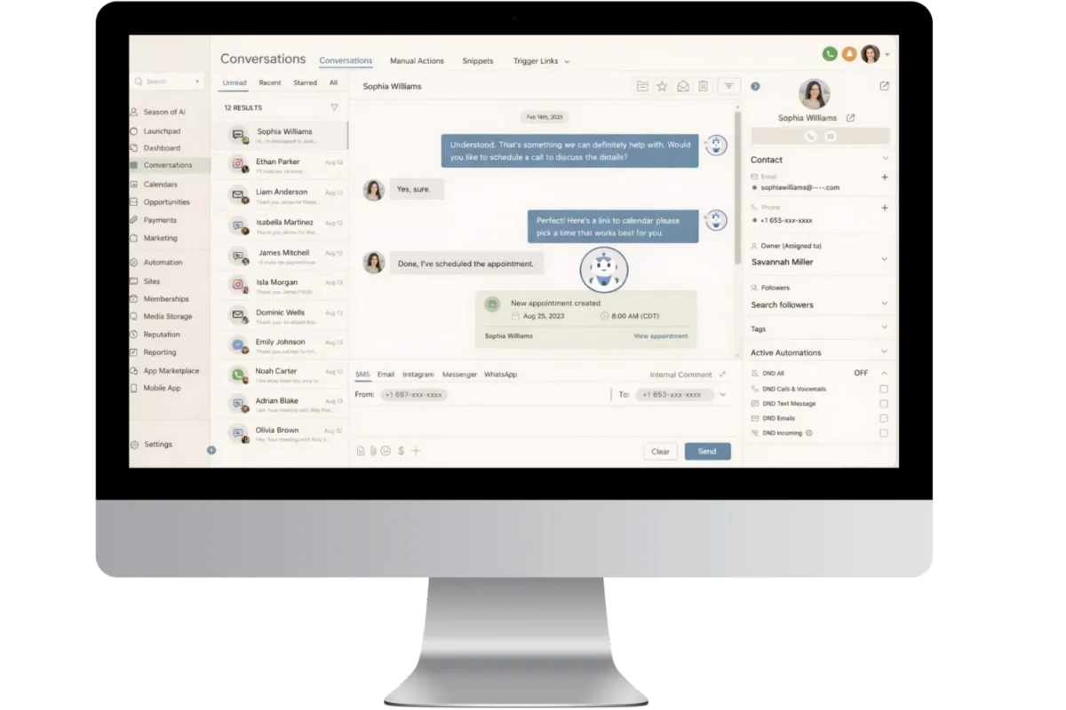 Course displayed on devices