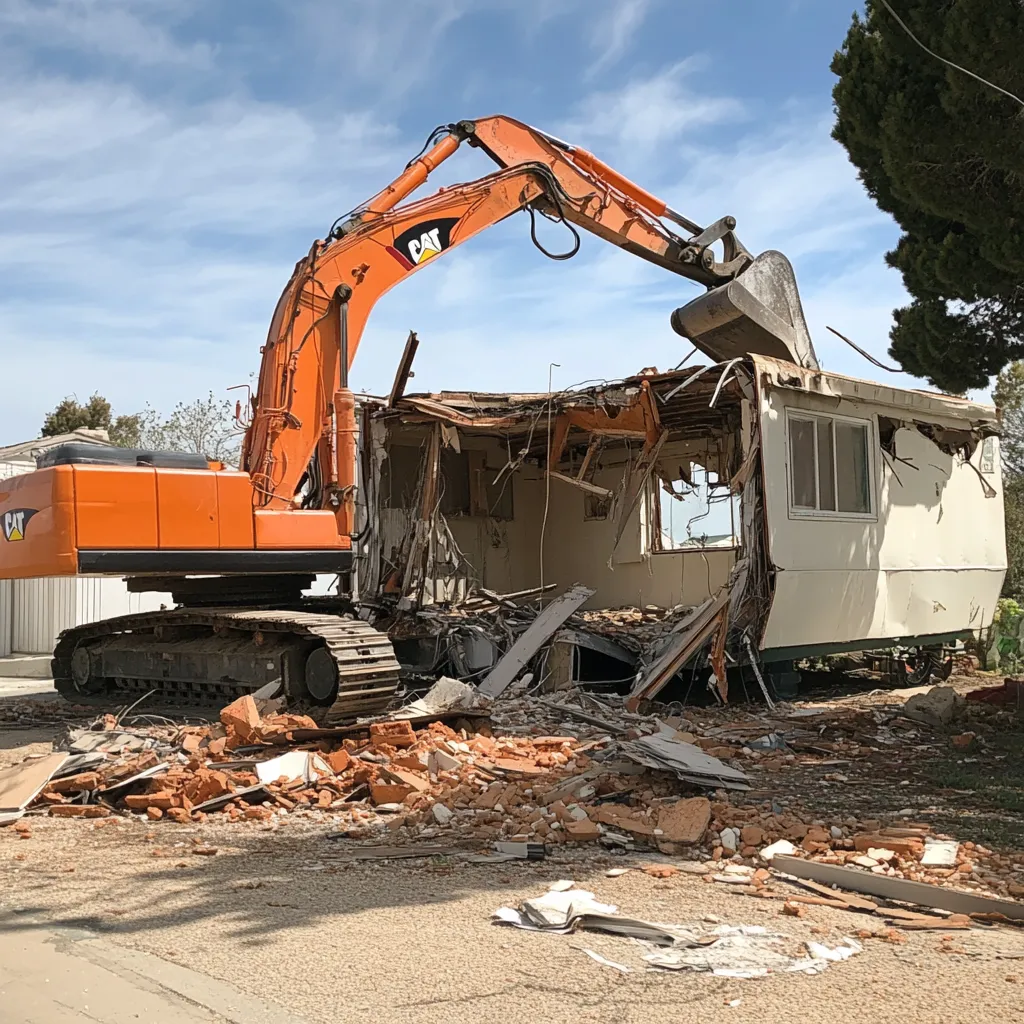 mobile home tear down