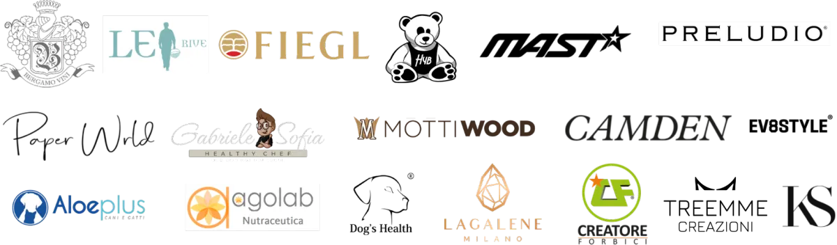 Brand che hanno scelto Mailift: Bergamo Vini, Le Rive, Fiegl, HYB, MAST, Preludio, Paper World, Gabriele & Sofia Healthy Chef, Mottiwood, Camden, EV8Style, Aloeplus, Agolab Nutraceutica, Dog's Health, Lagalene Milano, Creatore Forbici, Treemme Creazioni, KS
