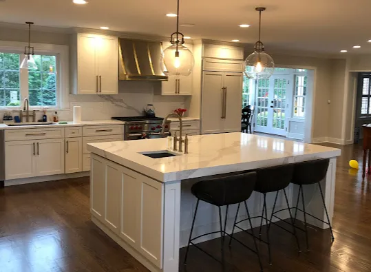 Detailed custom cabinet design layout and material samples