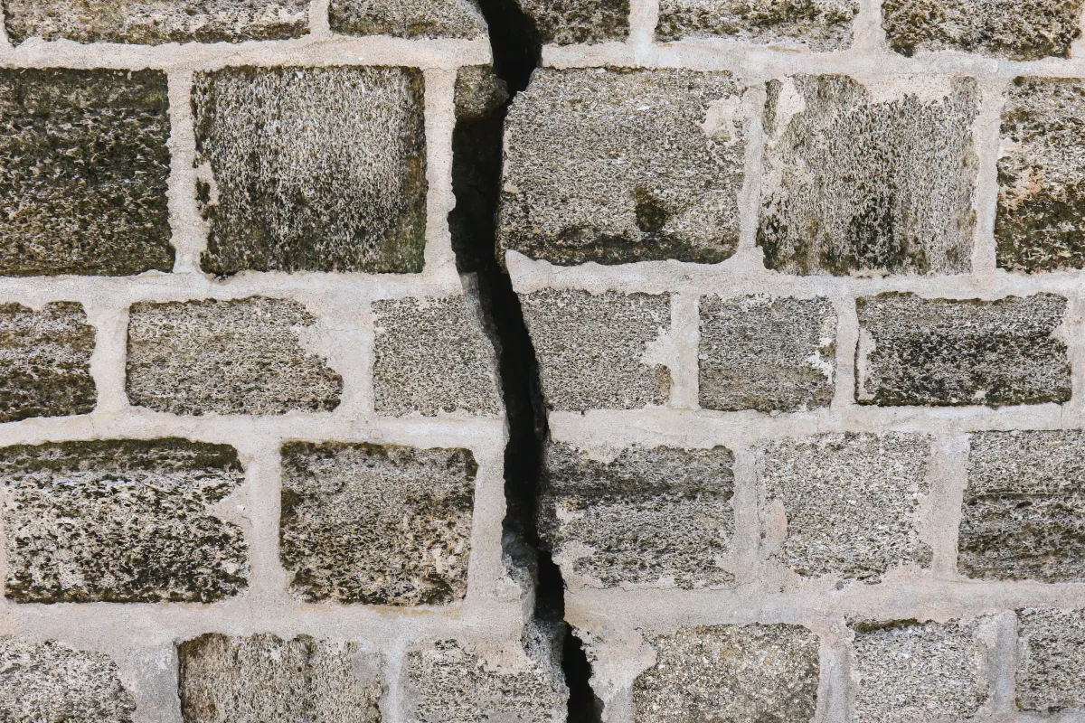 Cracked brick -