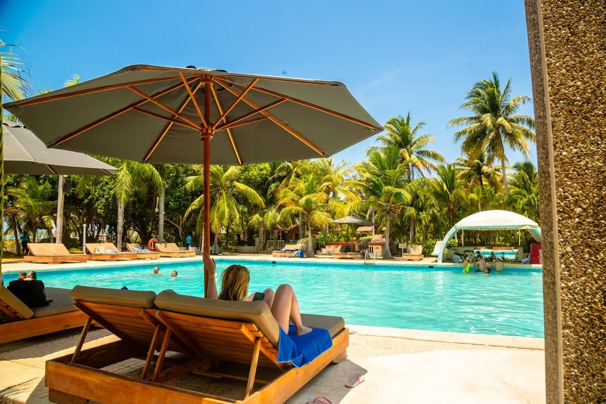 chill vibes at rosario island Cartagena Colombia