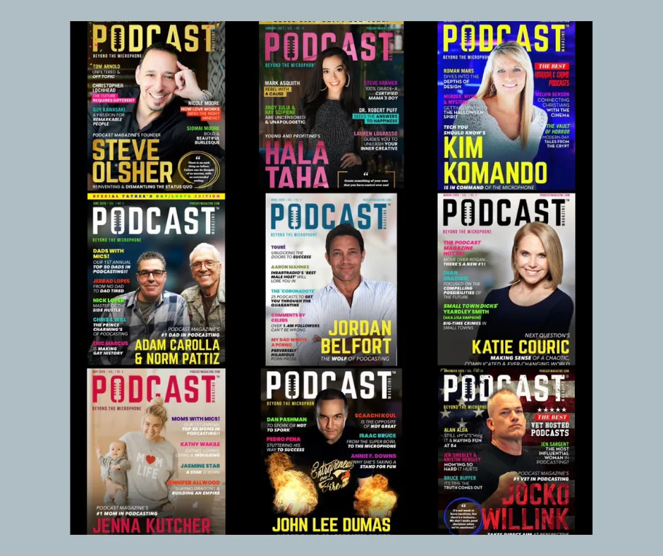 Podcast Magazine featured issue cover mockup