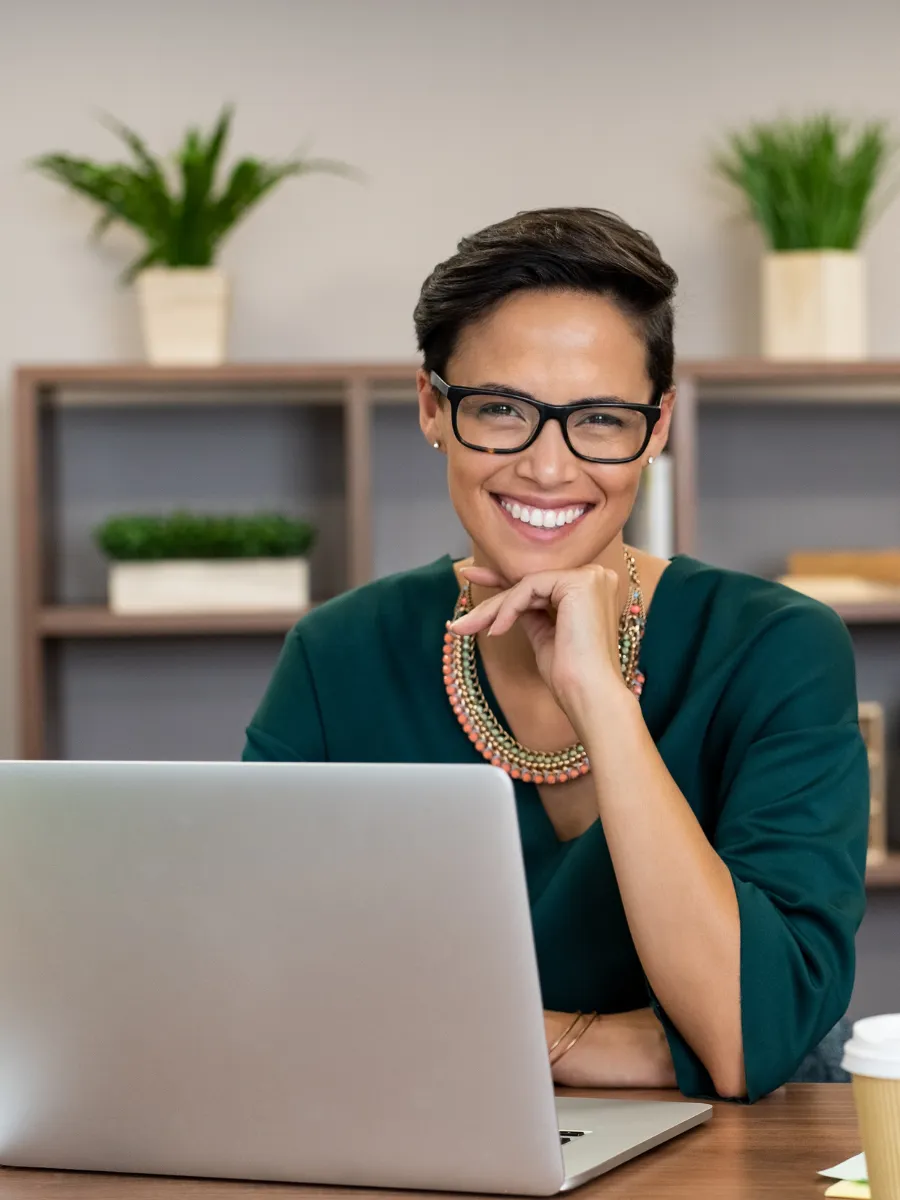 Excited women entrepreneur