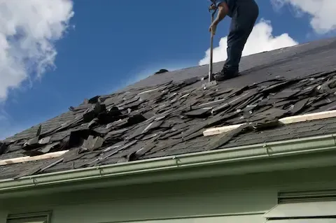 Emergency roof repair service by Central Arkansas Roofing after storm damage