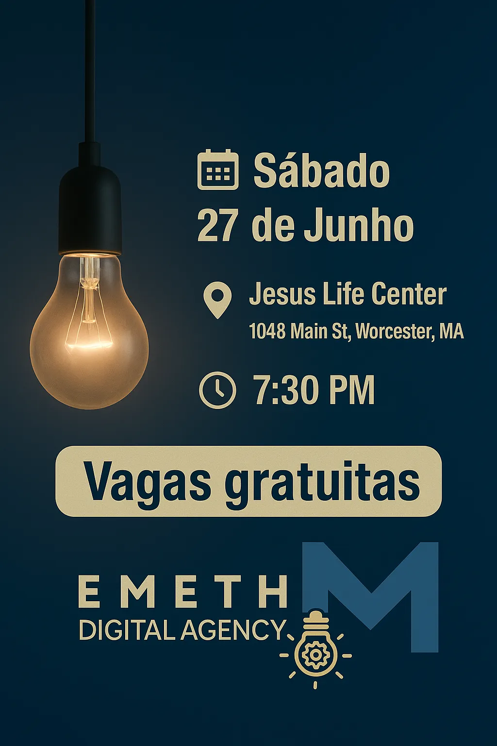 Palestra Gratuita Presencial – Weymouth, MA