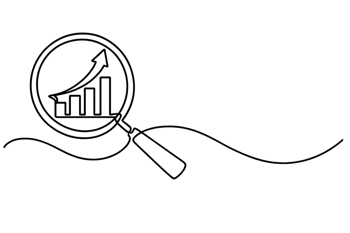 Magnifying glass illustration representing an SEO audit