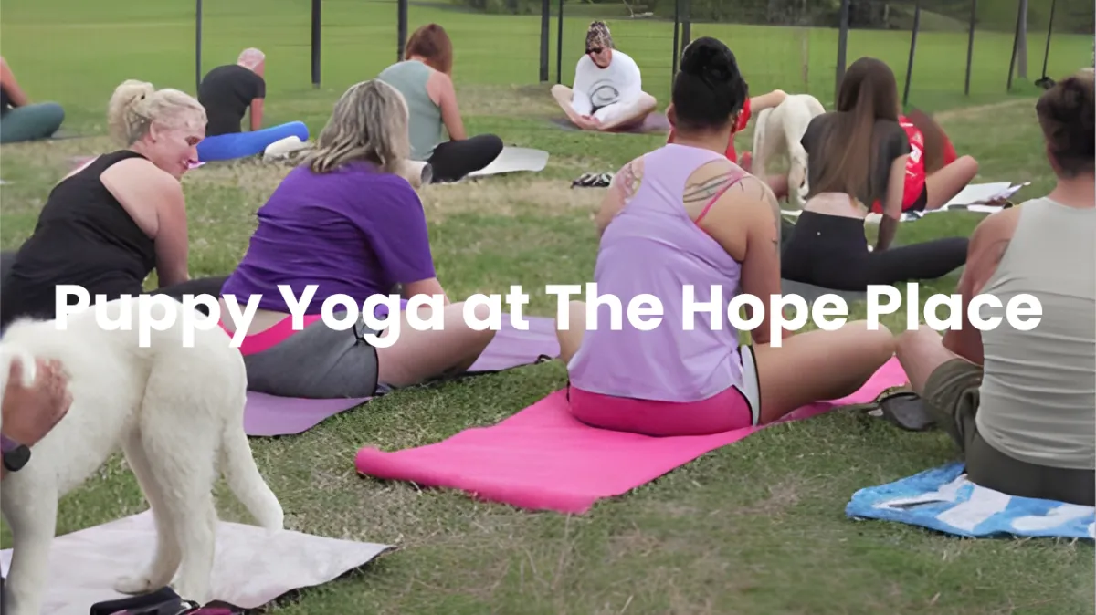 Puppy Yoga at The Hope Place