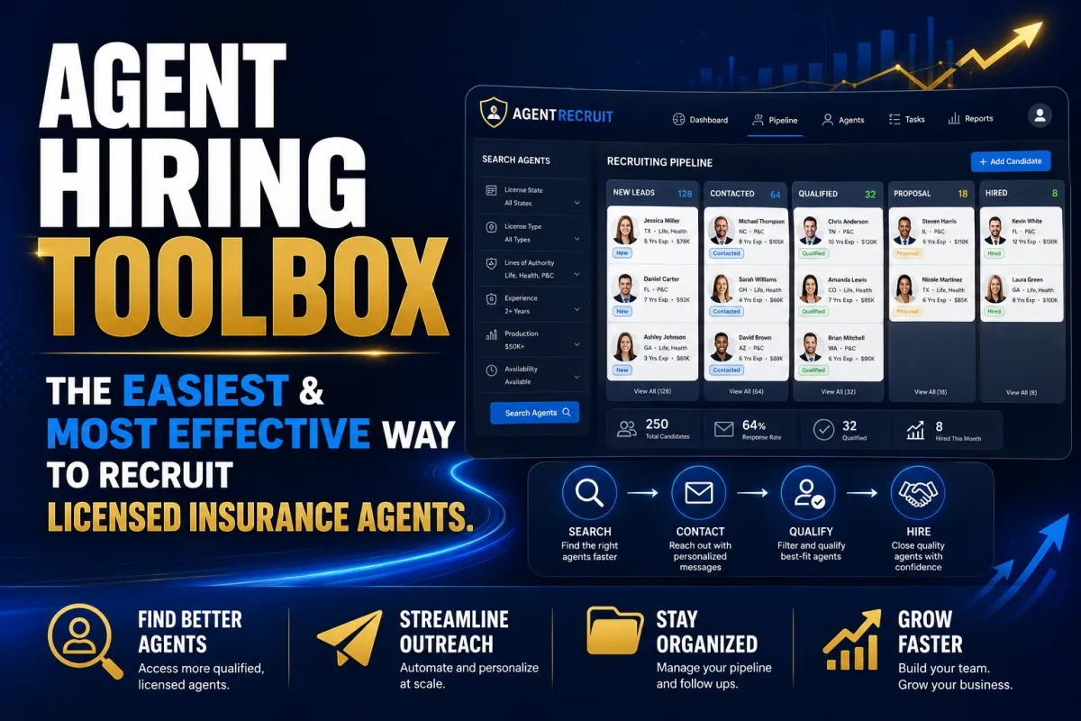 Agent Hiring Toolbox: The Easiest & Most Effective Way to Recruit Licensed Insurance Agents