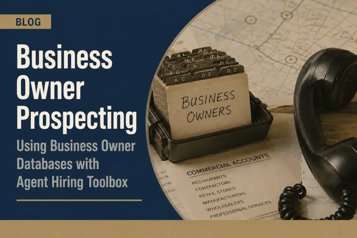 Insurance Prospecting Using Business Owner Databases with Agent Hiring Toolbox